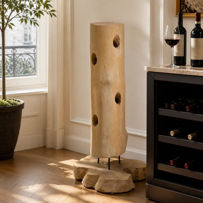 Casier à vin L'Arbre en situation au centre d'un salon design