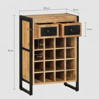 Dimensions de l'armoire à vin Le Cabinet, 55 x 35 x 81 cm