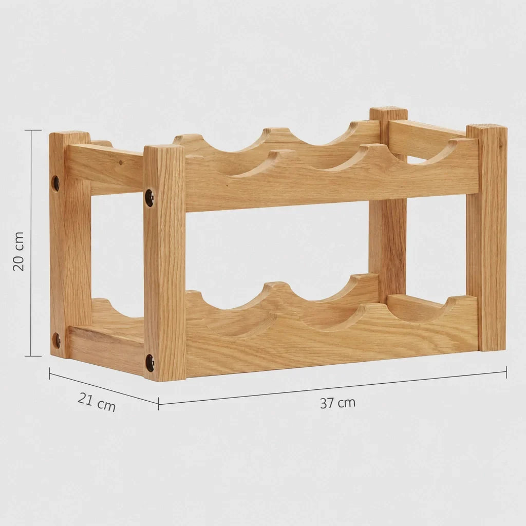 Dimensions du casier à vin Le Chêne, format 6 bouteilles