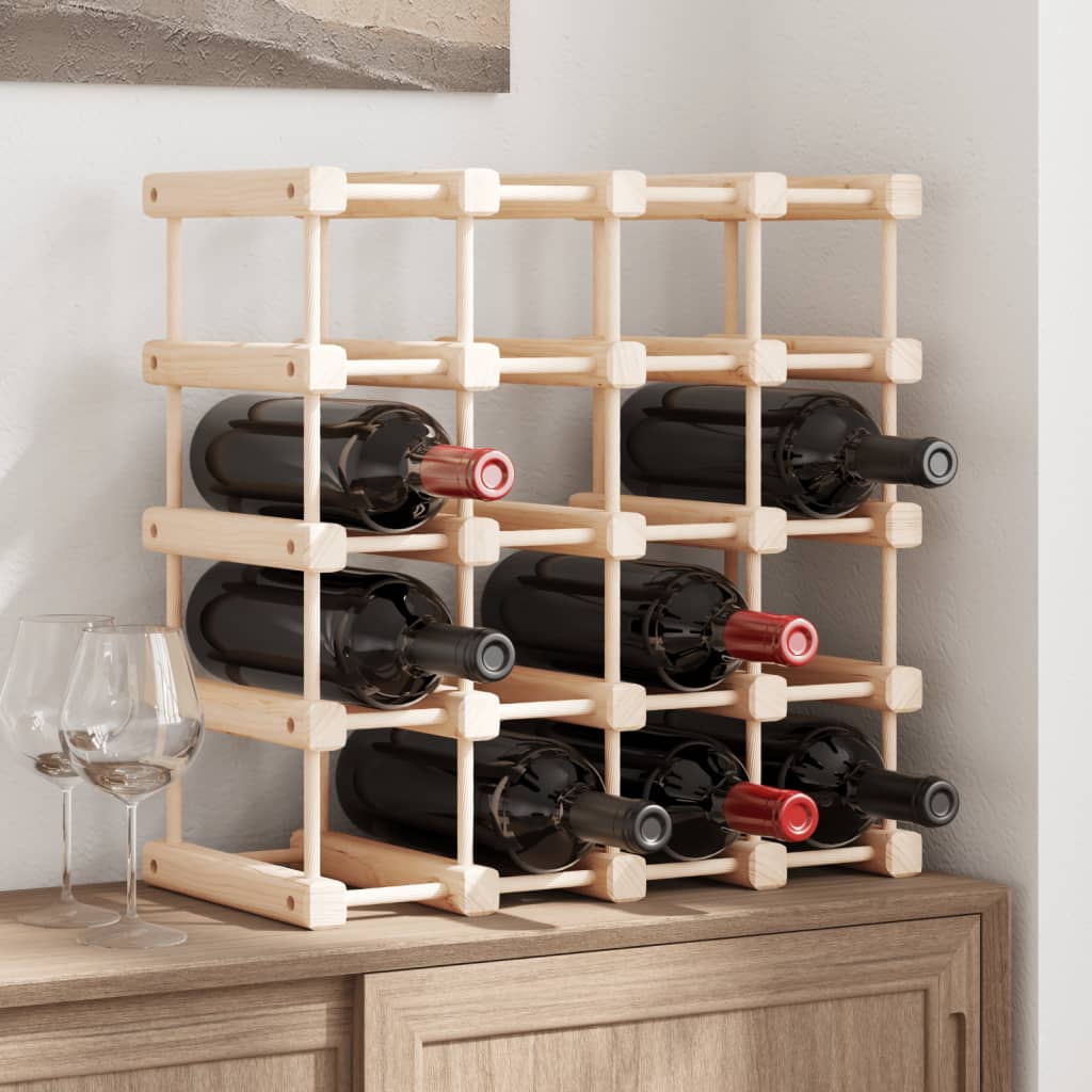Casier à vin Le Comptoir posé sur un plan de travail avec bouteilles