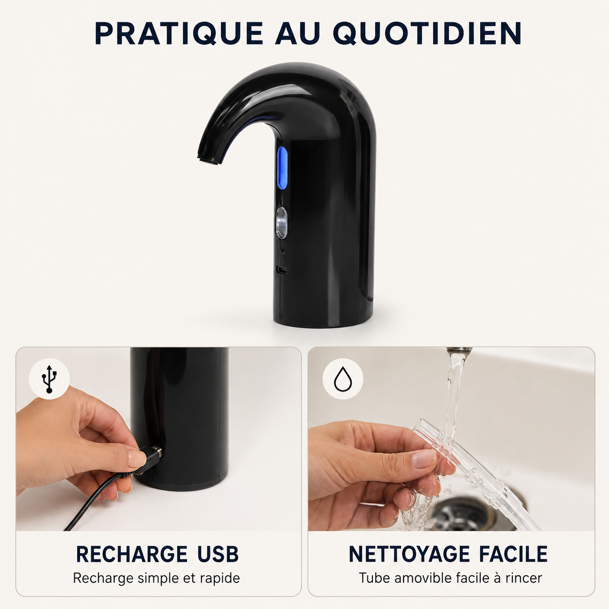 L'Aérateur en usage, service du vin dans un verre