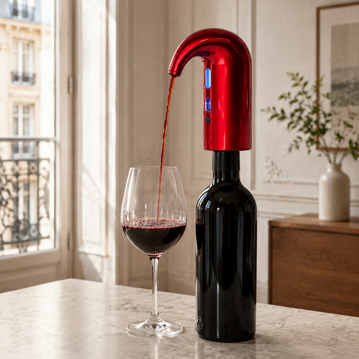 L'Aérateur, caractéristiques et recharge USB
