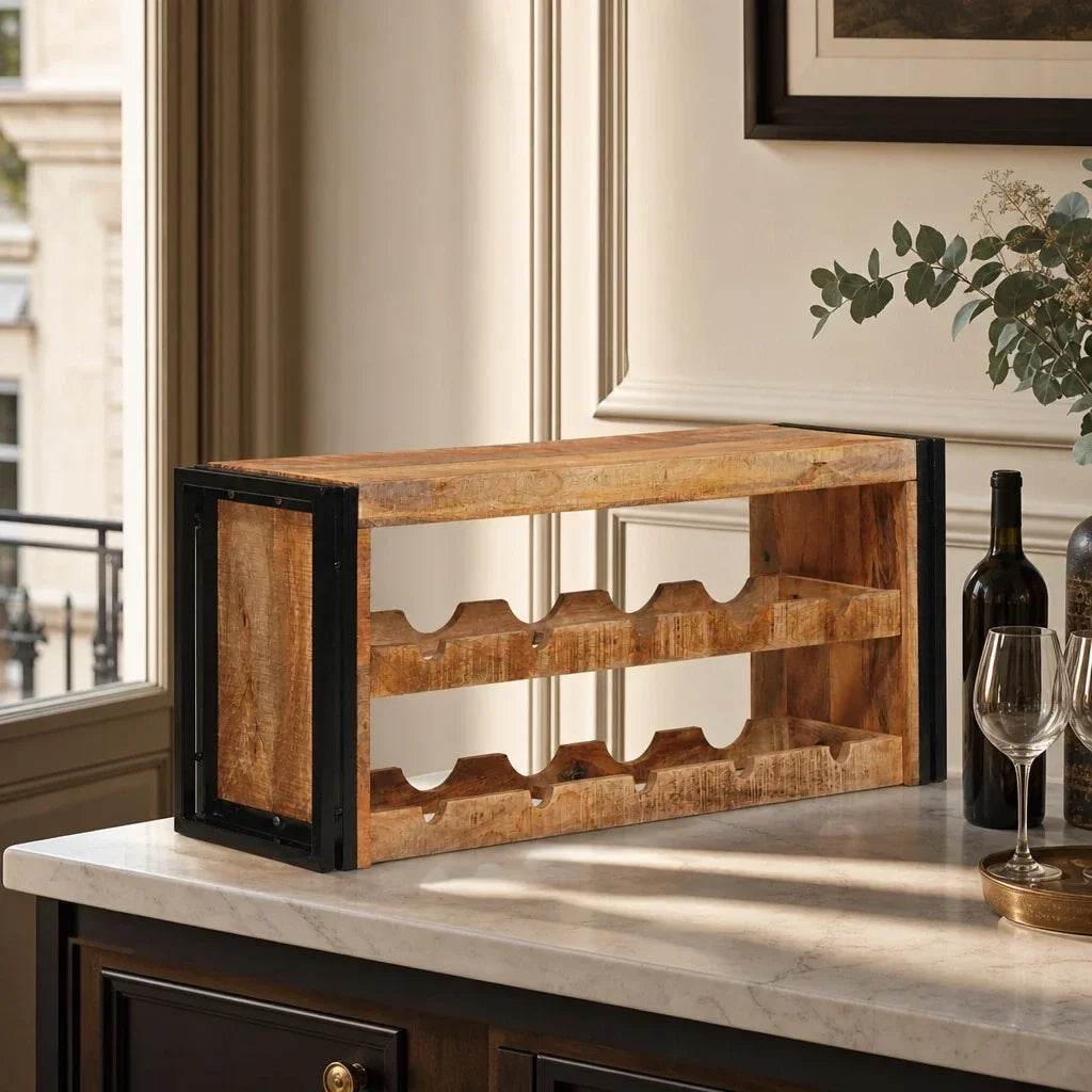 Casier à vin Le Manguier en situation dans un salon design